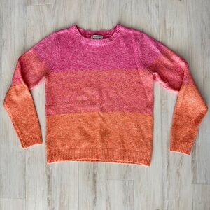 Cupcakes and Cashmere Crew Neck Sweater in Pink and Orange